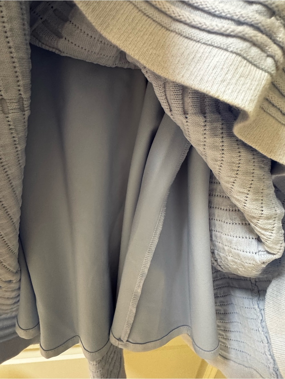Ted Baker Pale Blue Textured Sleeveless Flare Dress - Picture 6 of 6